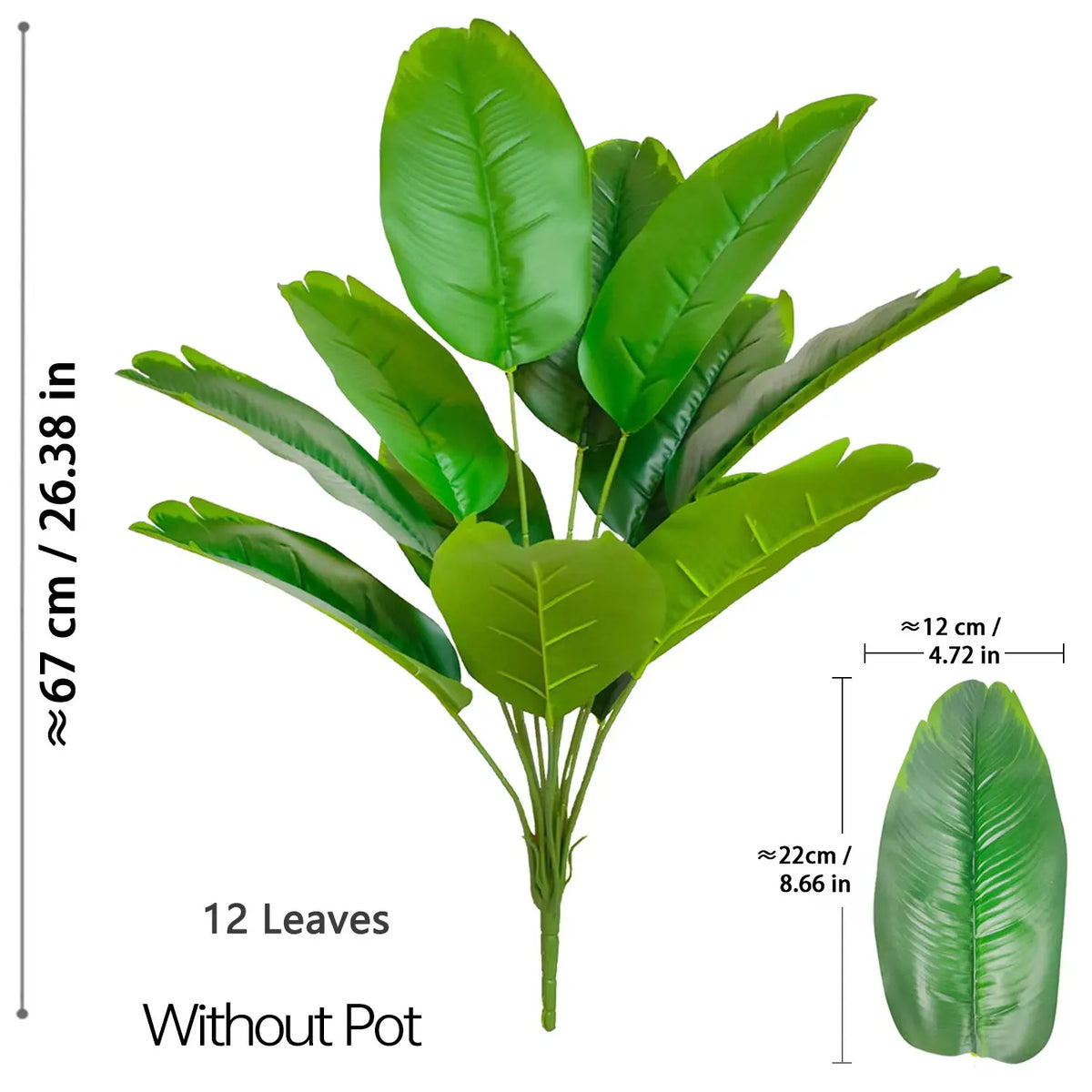 Green ストレリチア｜大きな葉が映える人工観葉植物【67〜112cm】