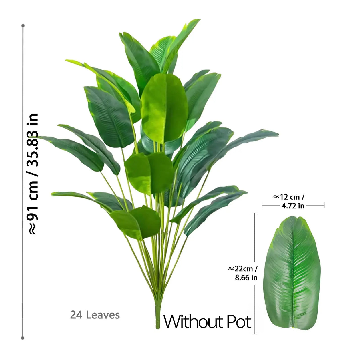 Green ストレリチア｜大きな葉が映える人工観葉植物【67〜112cm】